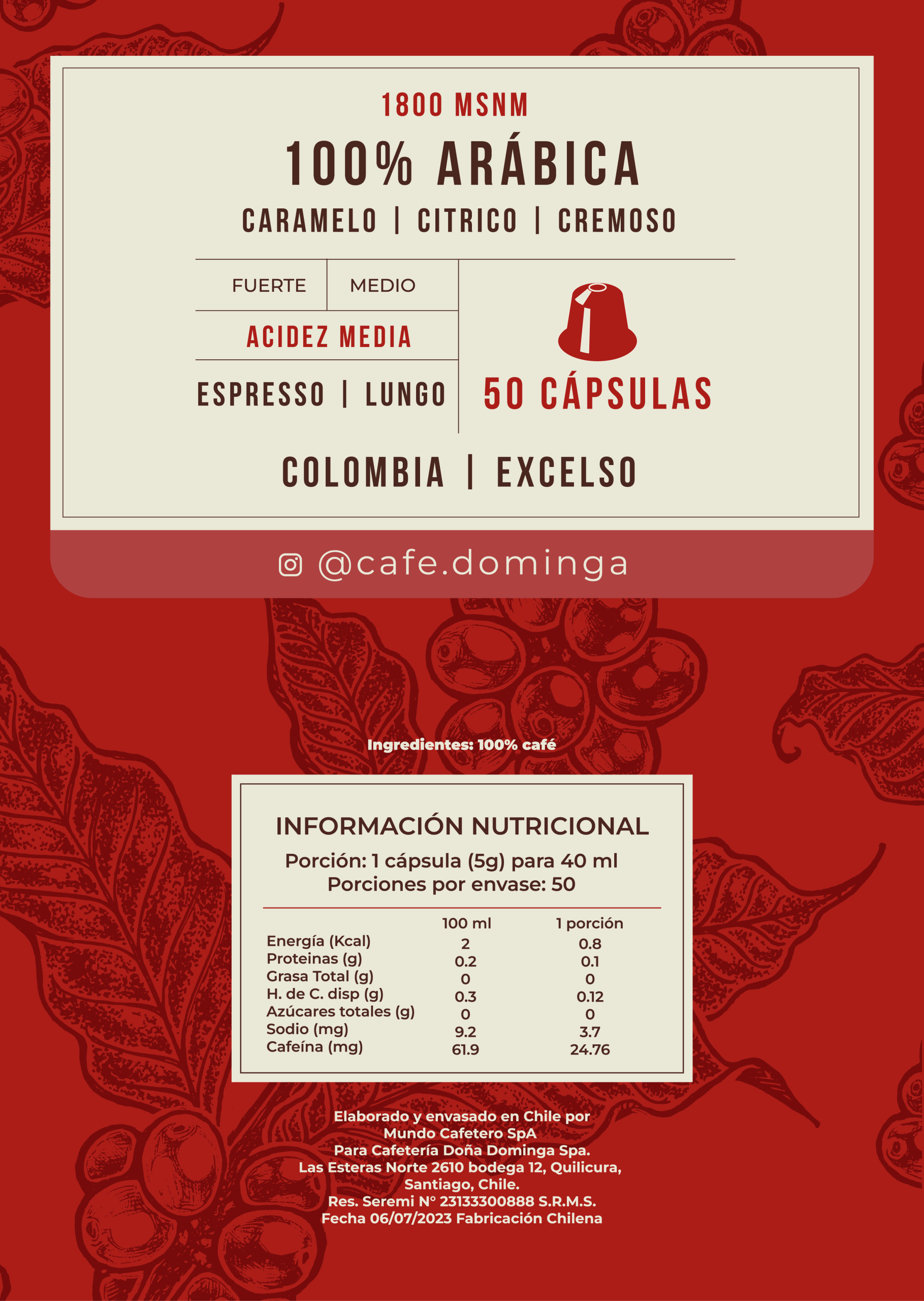 etiqueta-domingacafe-02 Cápsulas de Café Colombia (Pack x50) – Compatibles con Nespresso®