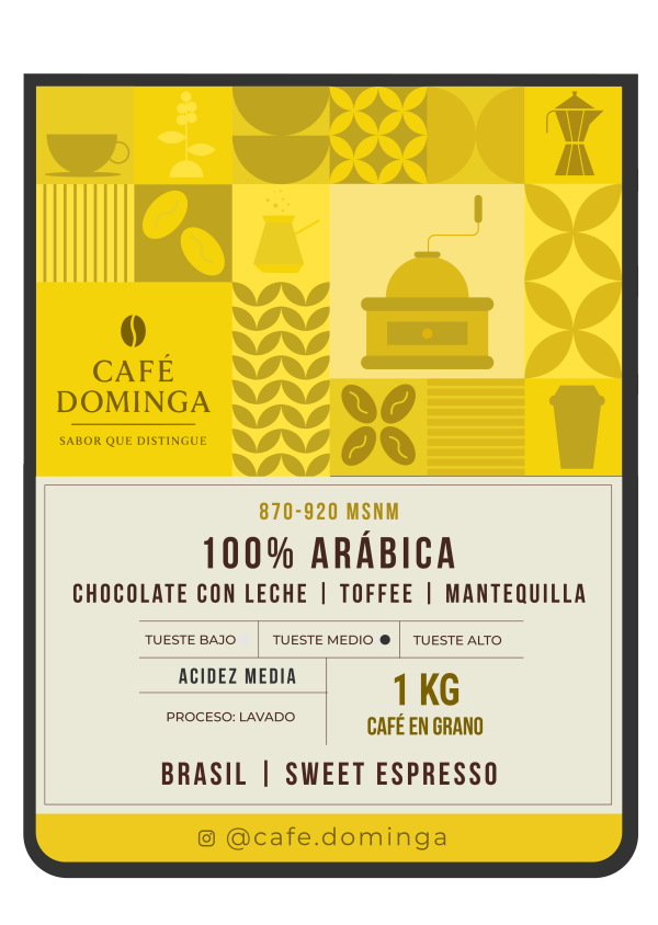 brasilDOMIGA-GRANO_1KG Café en Grano Brasil 1 Kg – 100% Arábico